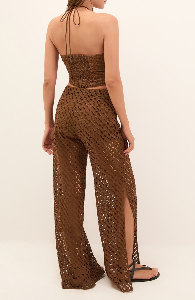 ViX Paula Hermanny Melinda Embroidered Cutout Crop Cover-Up Top, Alternate, color,