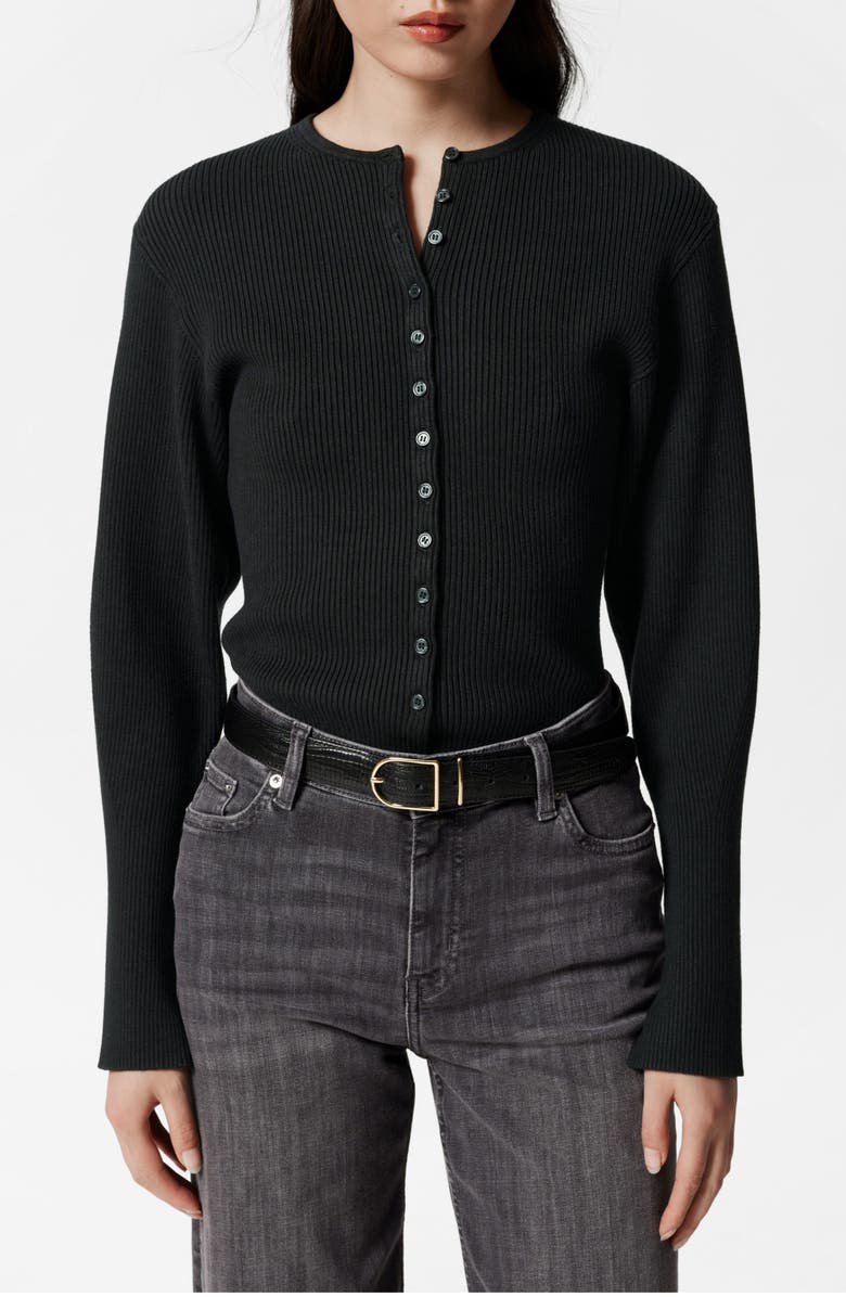 & Other Stories Fitted Rib Cardigan, Main, color, 