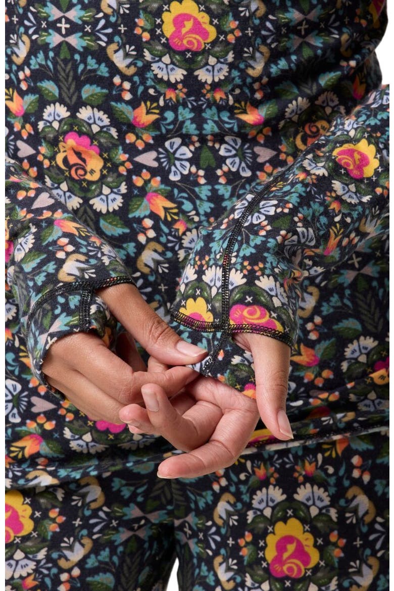Cedars Rws Merino Lt-Wt Baselayer Crew Top - Women's, Alternate, color, Tyrol Floral Print