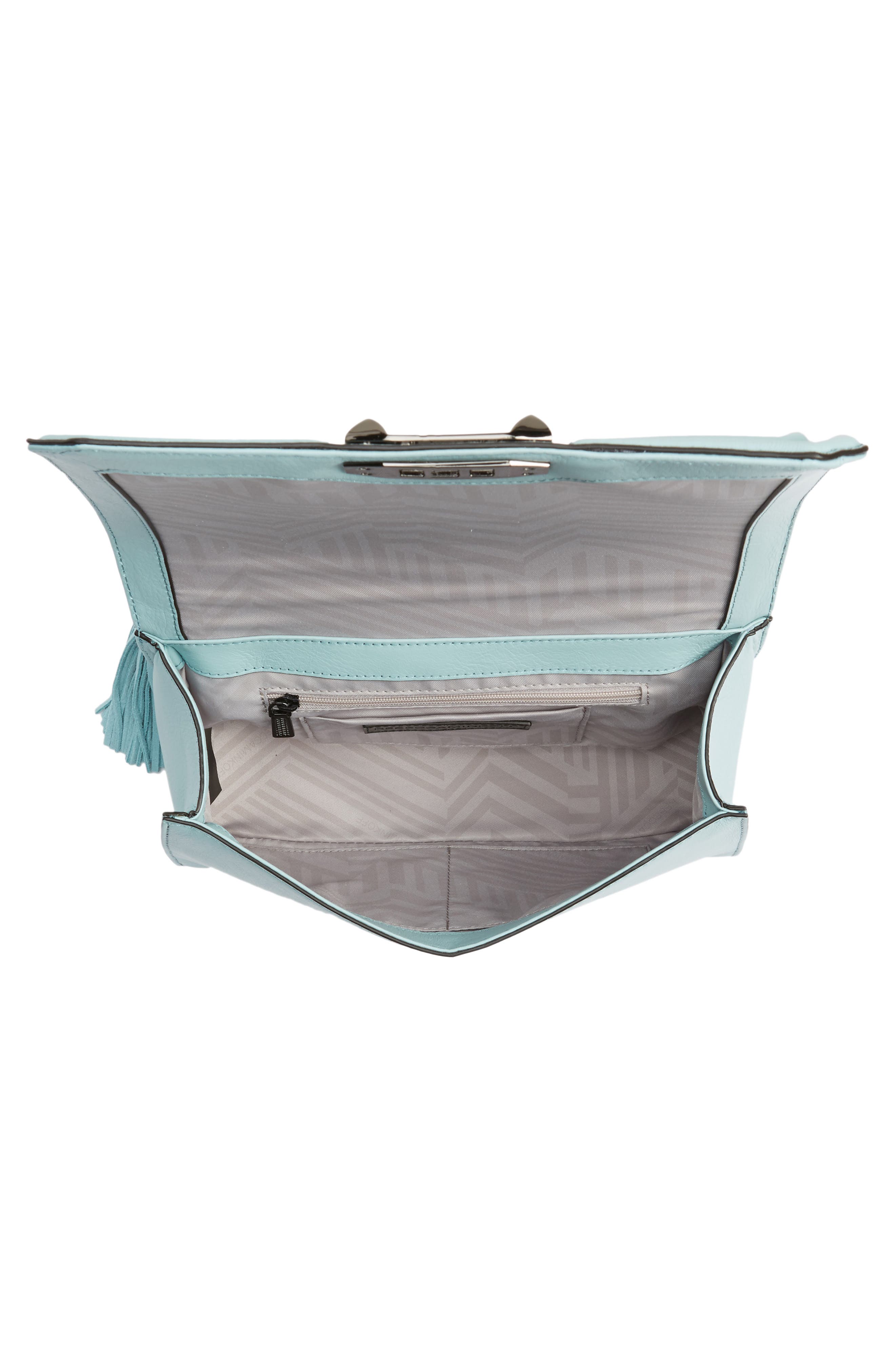 Love Crossbody Bag, Alternate, color, SEA MIST/ GUNMETAL