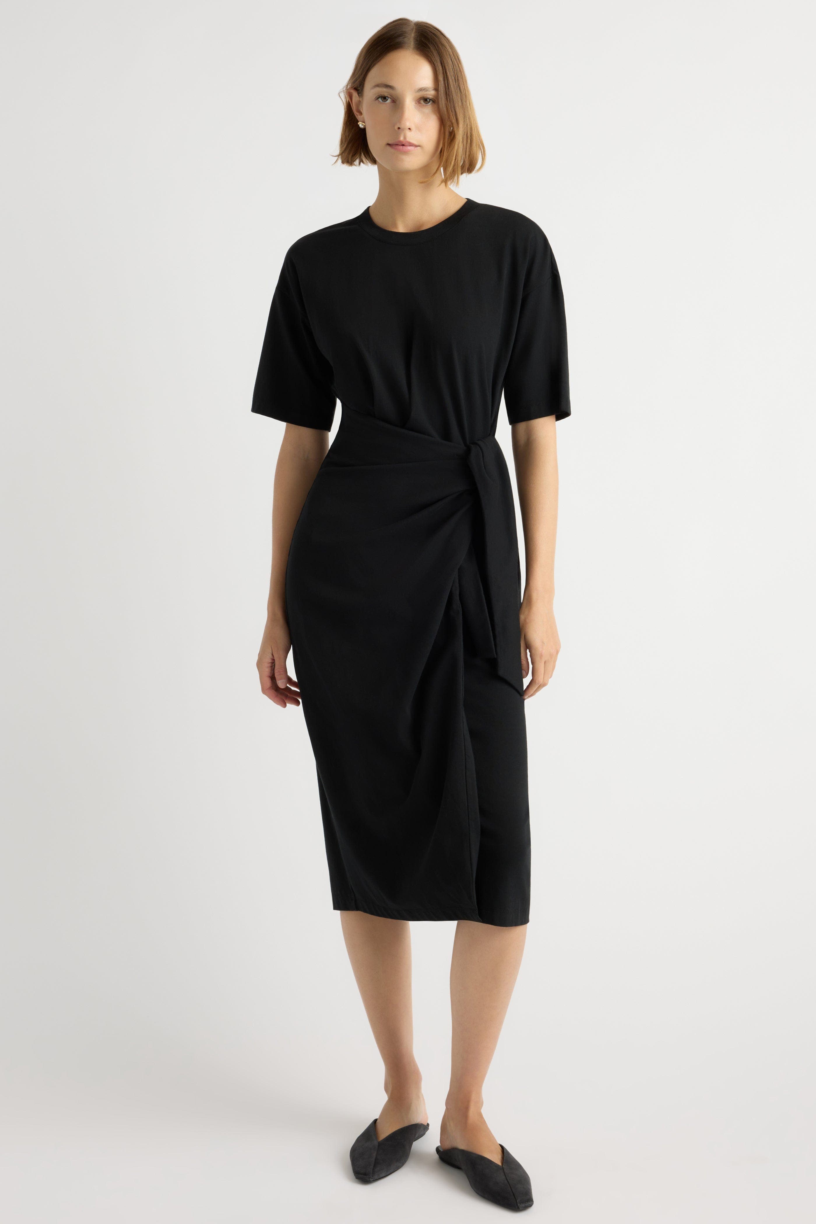 democracy denim dress Barbara Tiered Midi contoured seam paneling Style:Mini Gown Off White Royal FF 2026