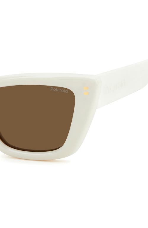 Polaroid 54mm Polarized Cat Eye Sunglasses In Brown
