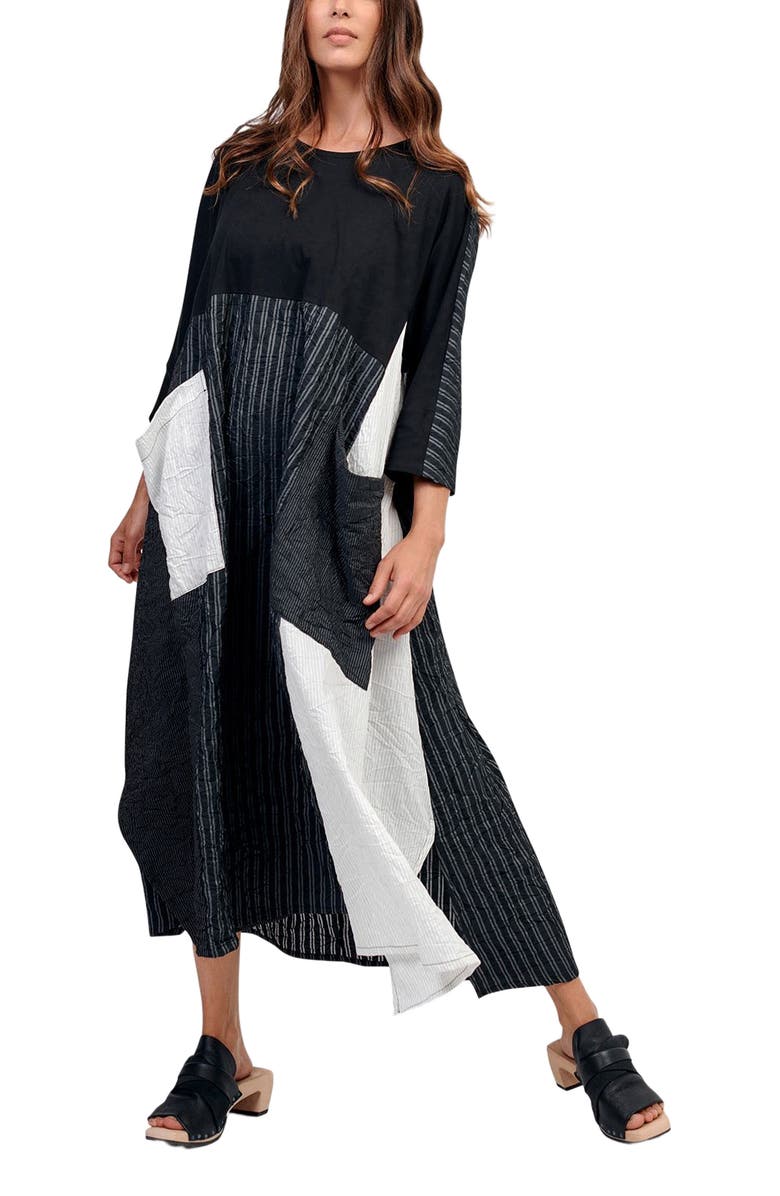 Alembika Patchwork A-line maxi dress, Main, color, 