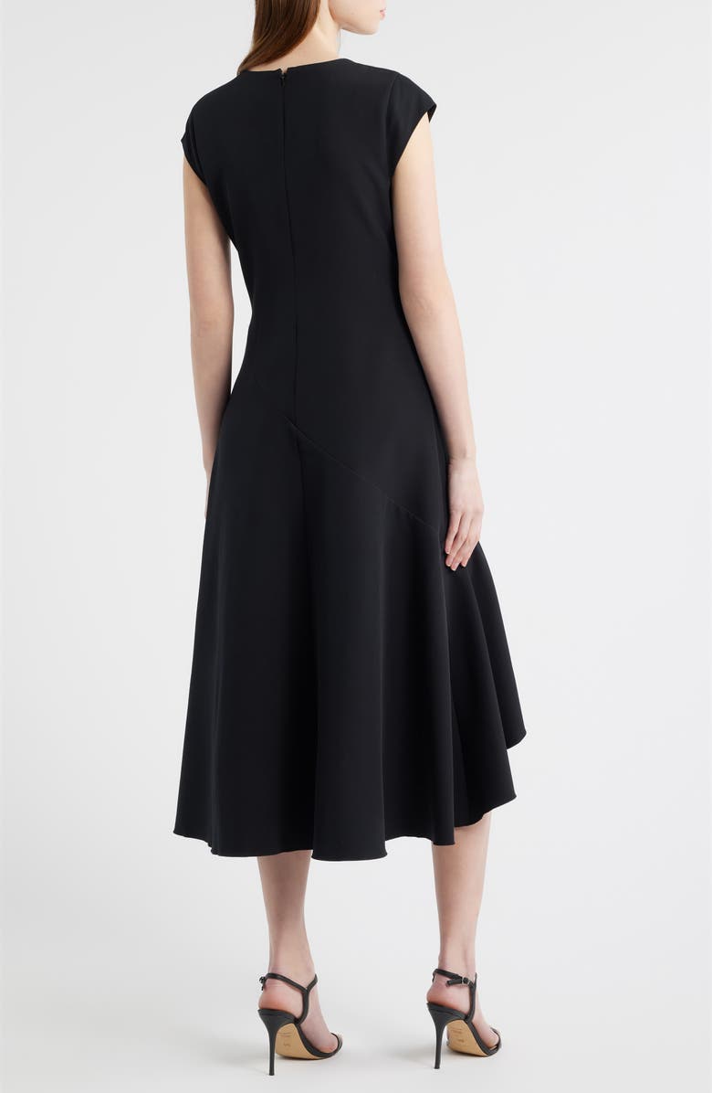 Chelsea28 Cap Sleeve High Low Midi dress, Alternate, color, Black