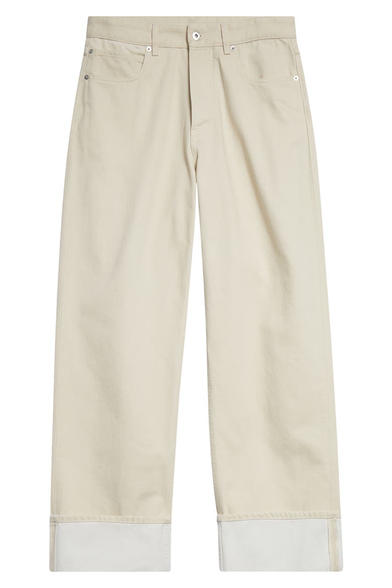 Turned Up Straight Leg Jeans, Alternate, color, 9247 PALE MERINGUE