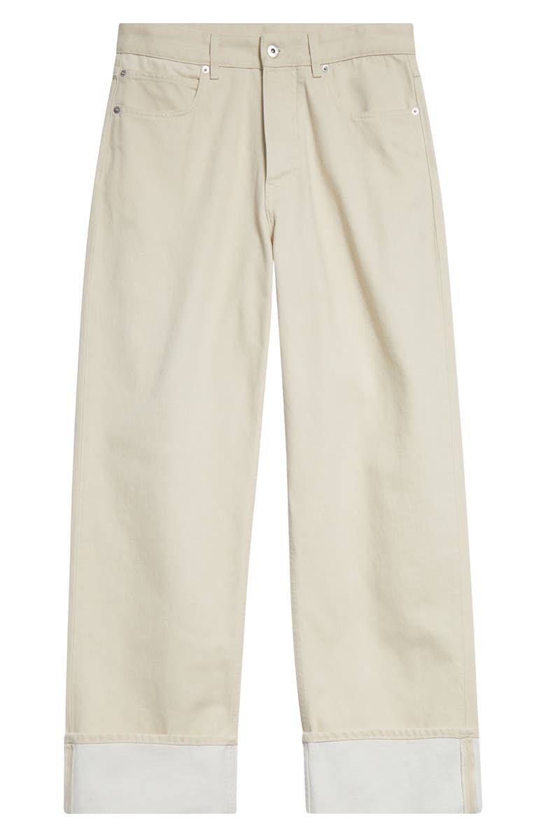 Bottega Veneta Turned Up Straight Leg Jeans, Alternate, color, 9247 Pale Meringue