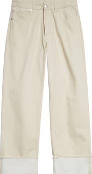 Bottega Veneta Turned Up Straight Leg Jeans