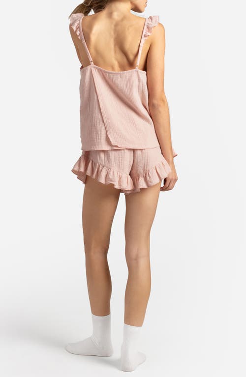 Sunday Citizen Cotton Gauze Shorts Pajama Set In Pink
