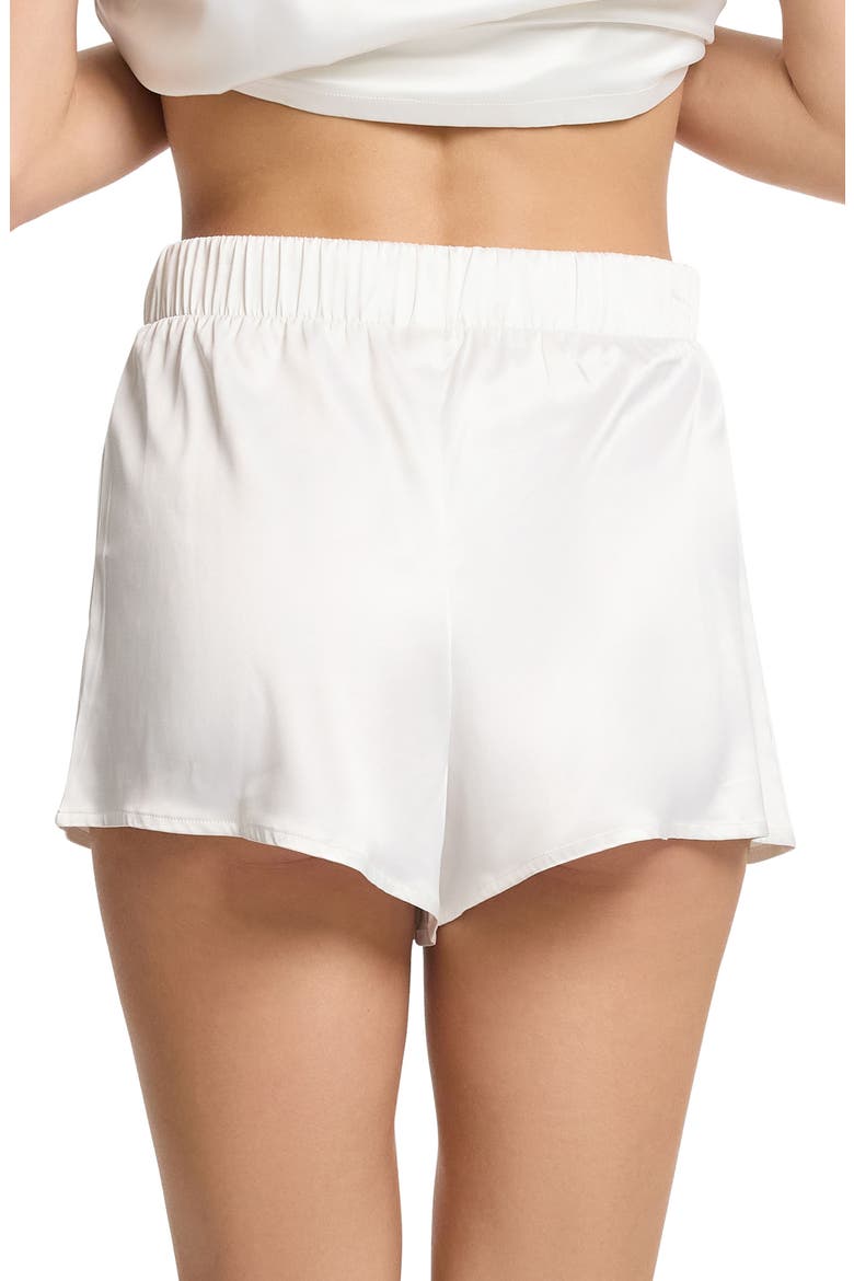 Satin Pajama Shorts, Alternate, color, LIGHT IVORY