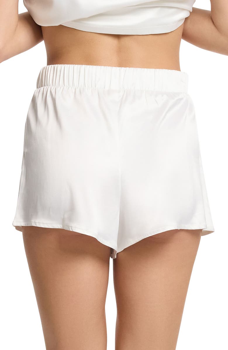 Hanky Panky Satin Pajama Shorts, Alternate, color, Light Ivory