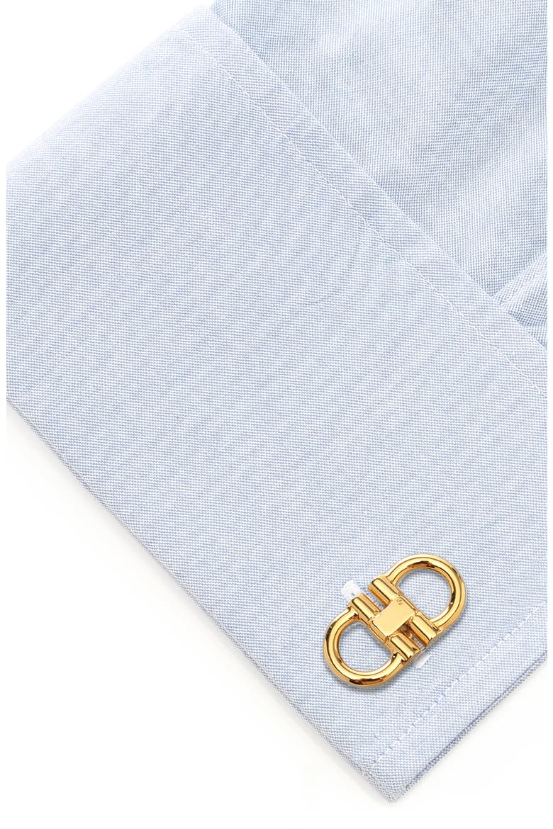 Horse Bit Cuff Links, Alternate, color, GOLD