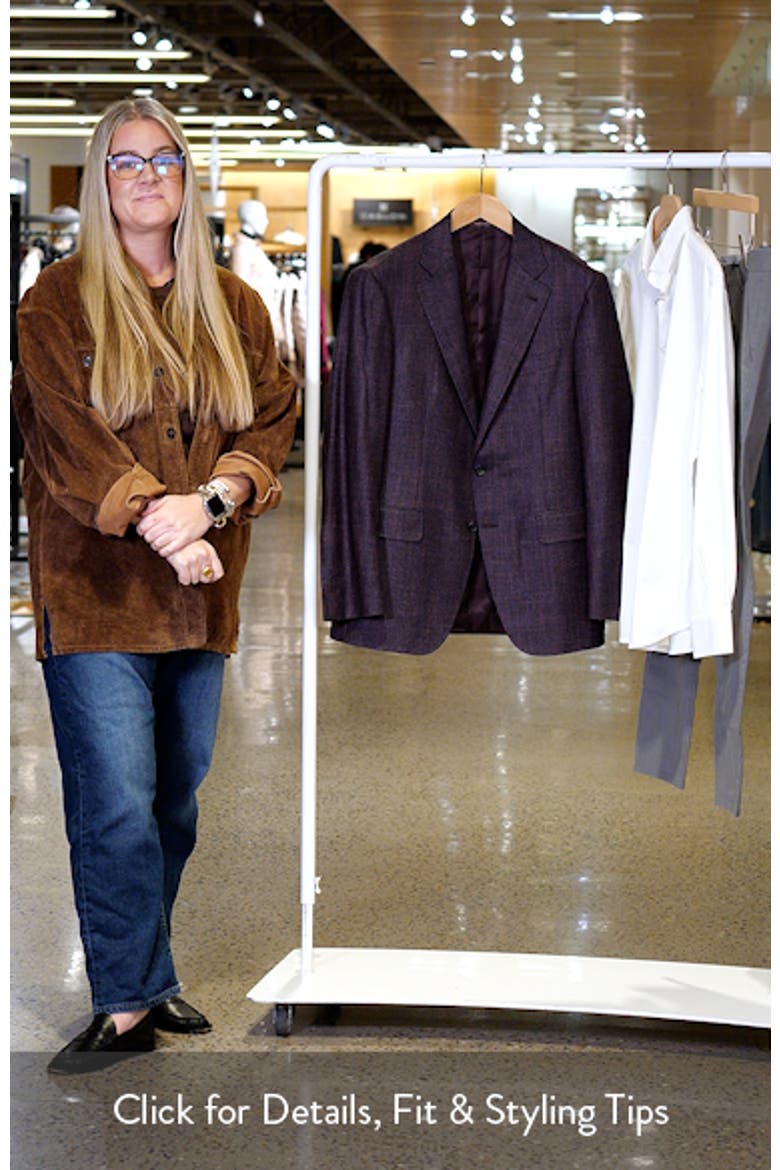 Kai Trim Fit Slub Wool & Silk Blend Herringbone Sport Coat video