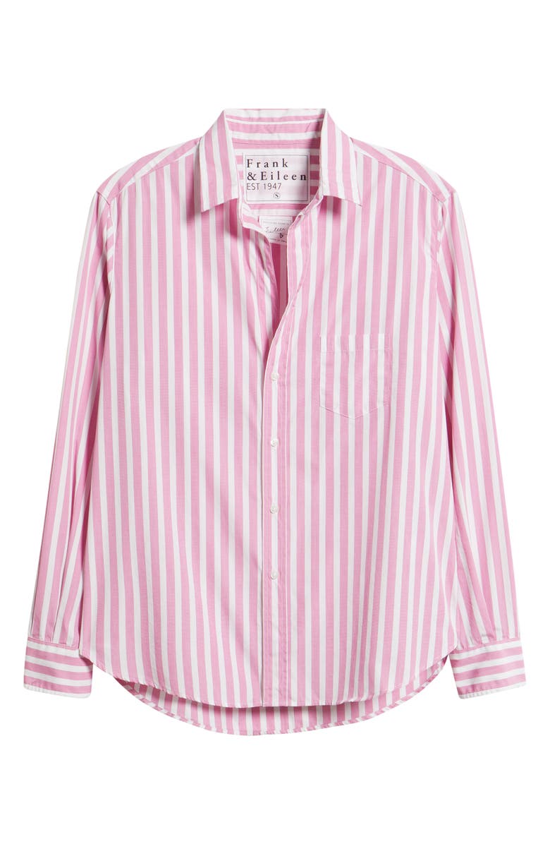 Frank & Eileen Eileen Relaxed Button-Up Shirt, Alternate, color, Stripe White/Pink