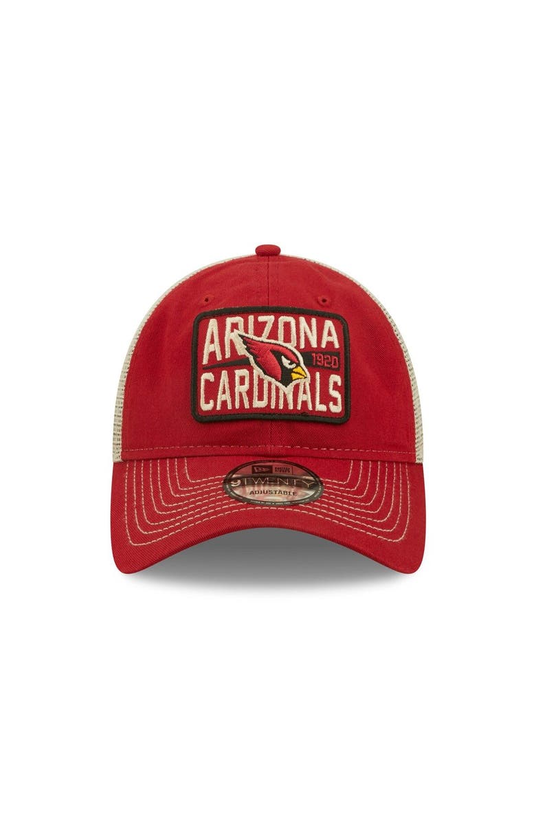 New Era Men's New Era  Cardinal/Natural Arizona Cardinals  Devoted Trucker 9TWENTY Snapback Hat, Alternate, color, 