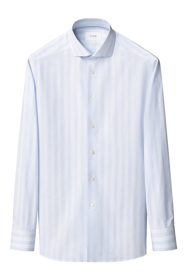 Contemporray Fit Multi Stripe Poplin Dress Dress, Alternate, color, MEDIUM BLUE