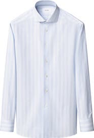 Eton Contemporray Fit Multi Stripe Poplin Dress Dress