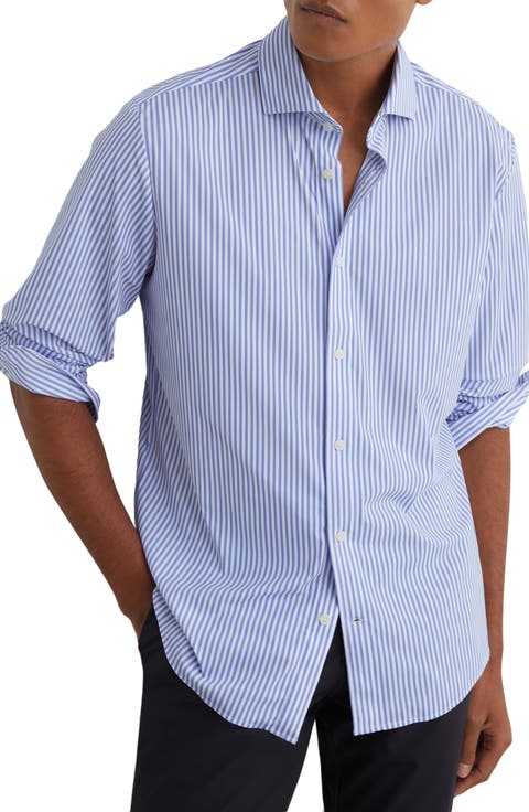 Volley Slim Fit Stripe Performance Shirt
