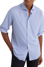 Reiss Volley Slim Fit Stripe Performance Shirt