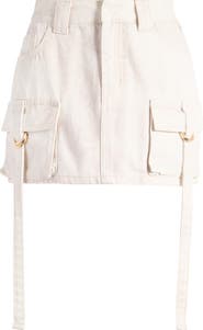 Mistress Rocks Worn Denim Cargo Minidress