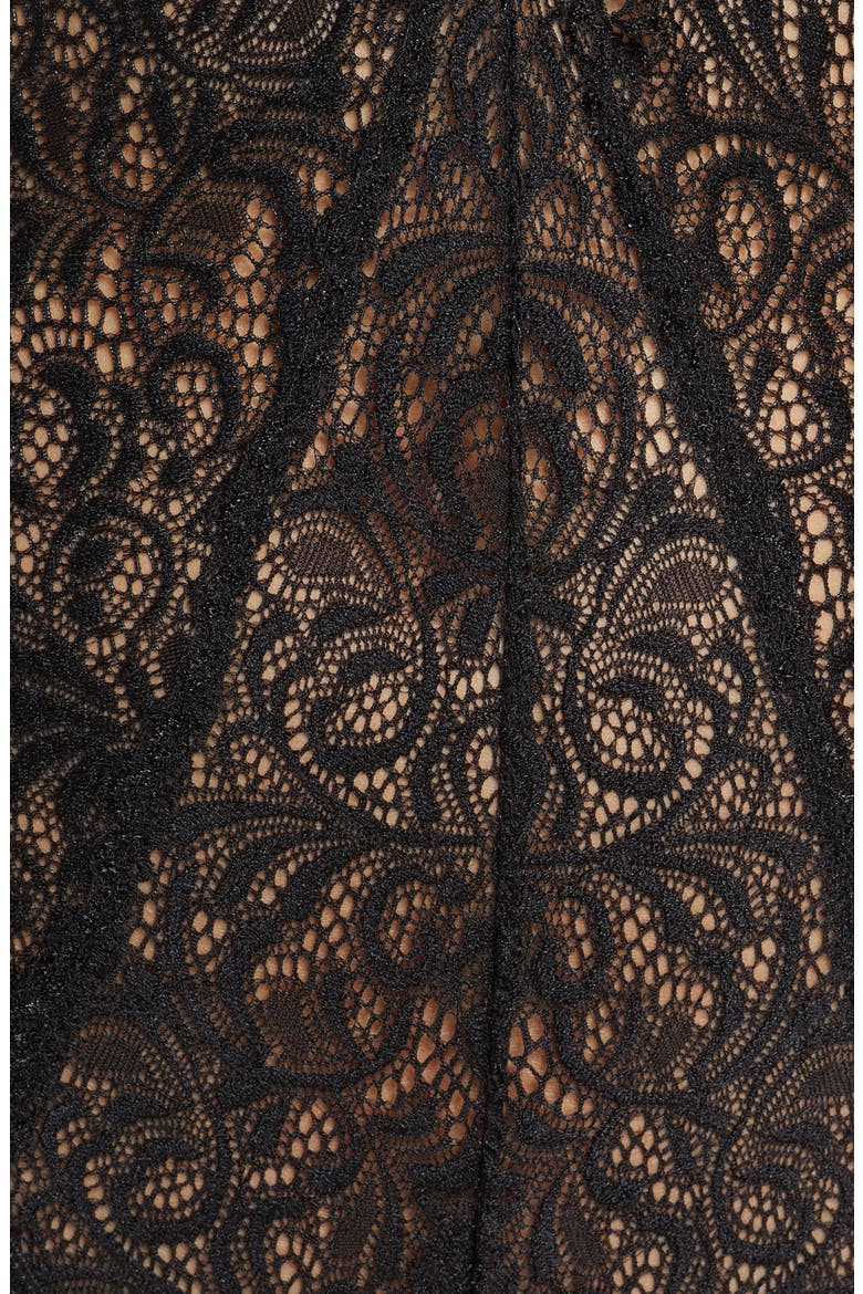 Lace Underwire Teddy, Alternate, color, BLACK