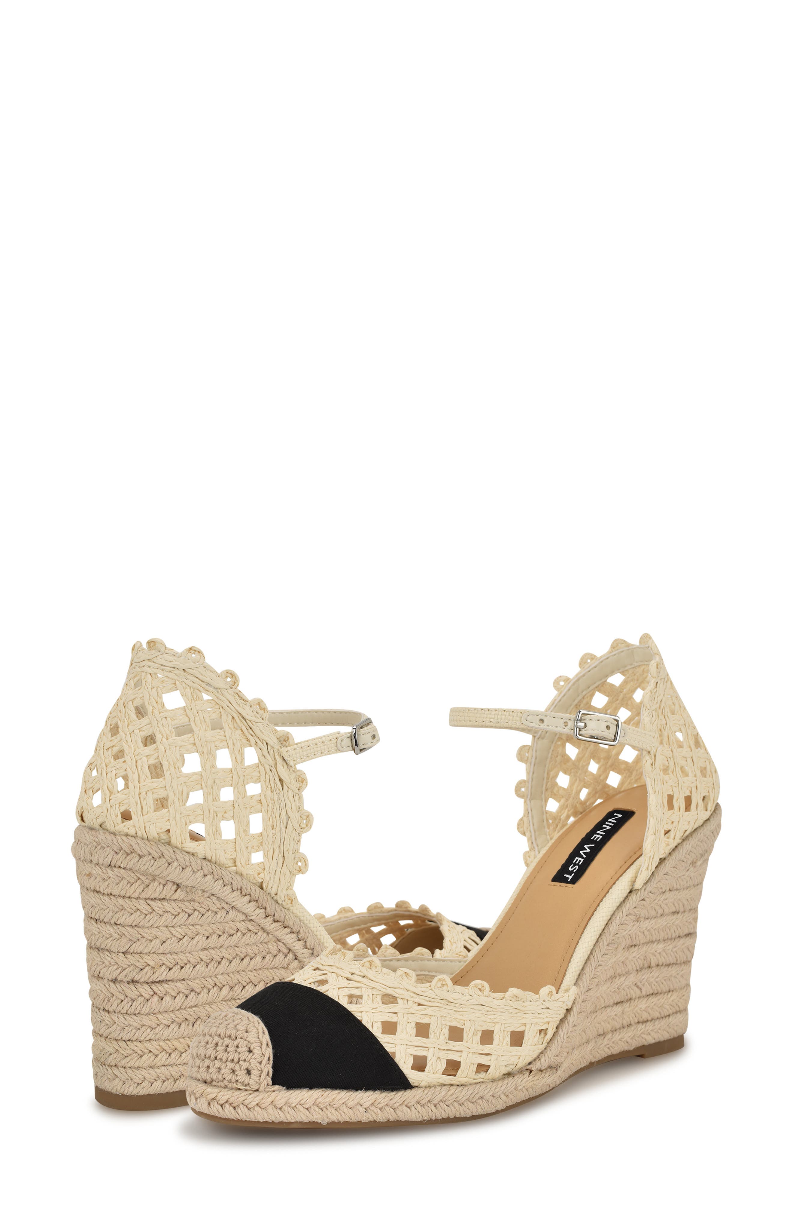 Mckinly Ankle Strap Wedge Sandal, Alternate, color, IVORY