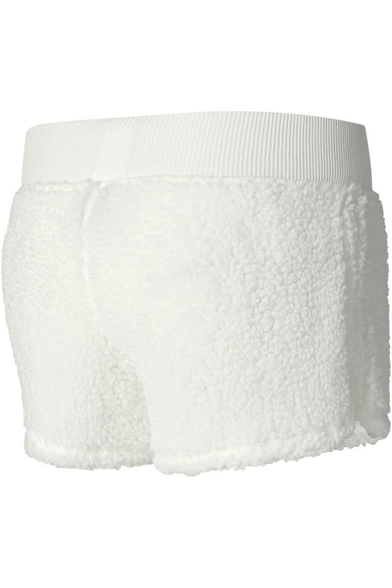 Women's College Concepts Cream Chicago Bulls Fluffy Long Sleeve Hoodie T-Shirt & Shorts Sleep Set, Alternate, color, White