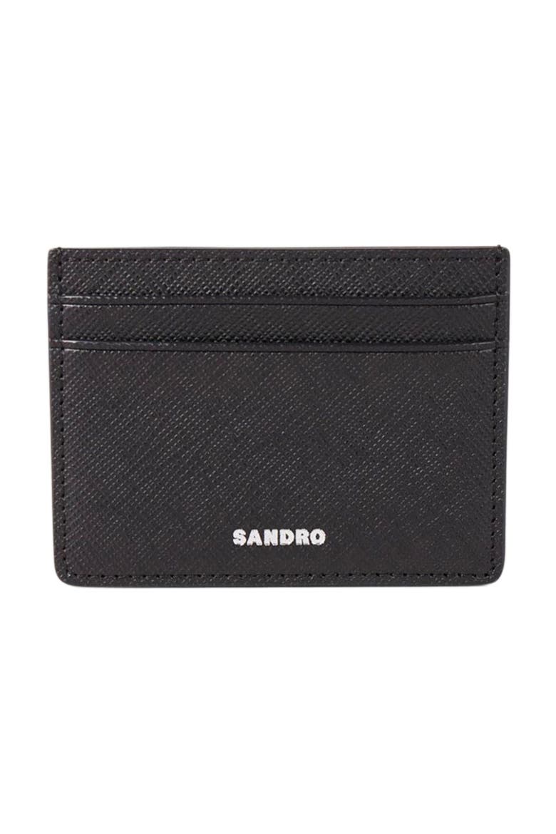 Reconstituted leather cardholder, Main, color, Black