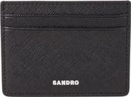 SANDRO Reconstituted leather cardholder