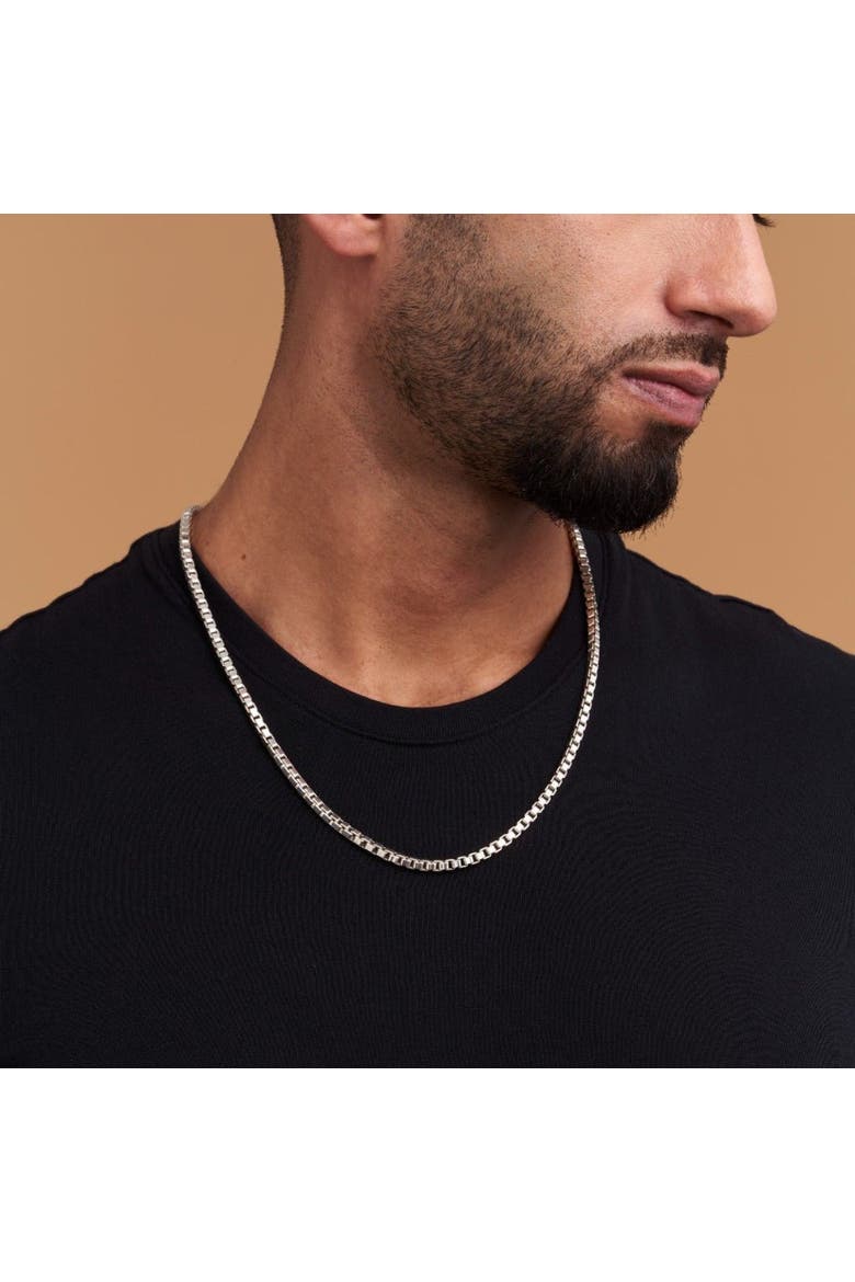 Venetian Chain Necklace, Alternate, color, Silver