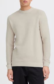 !SOLID Ribbed Crewneck Sweater