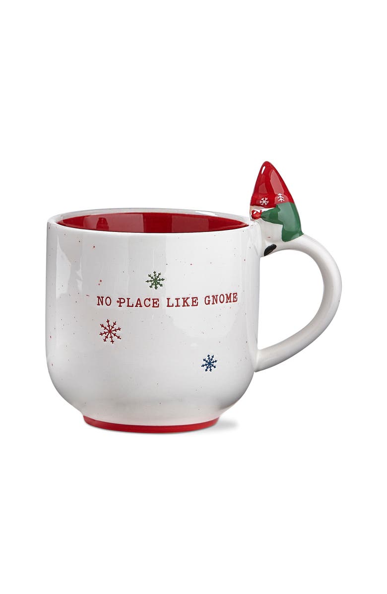 tag No Place Like Gnome White Stoneware Coffee Hot Tea Hot Coco Mug 16 oz, Main, color, Multicolored