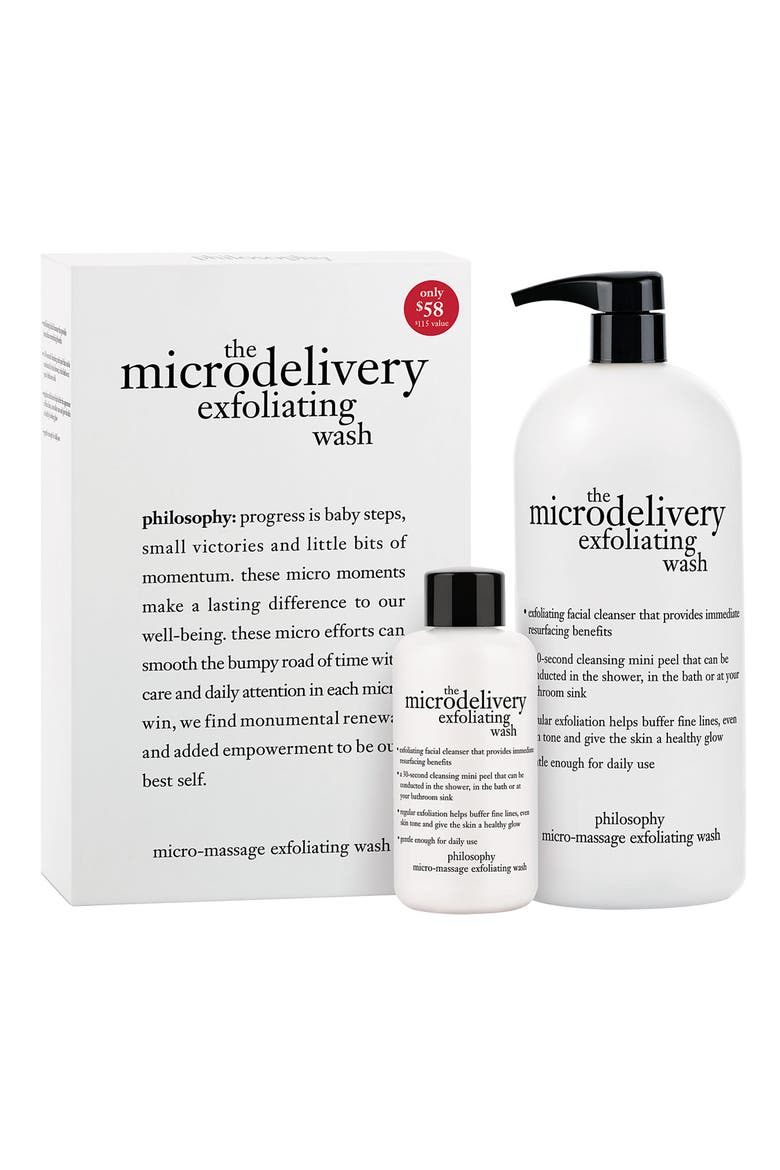 jumbo 'the microdelivery exfoliating wash' duo (Nordstrom Exclusive), Main, color, NO COLOR