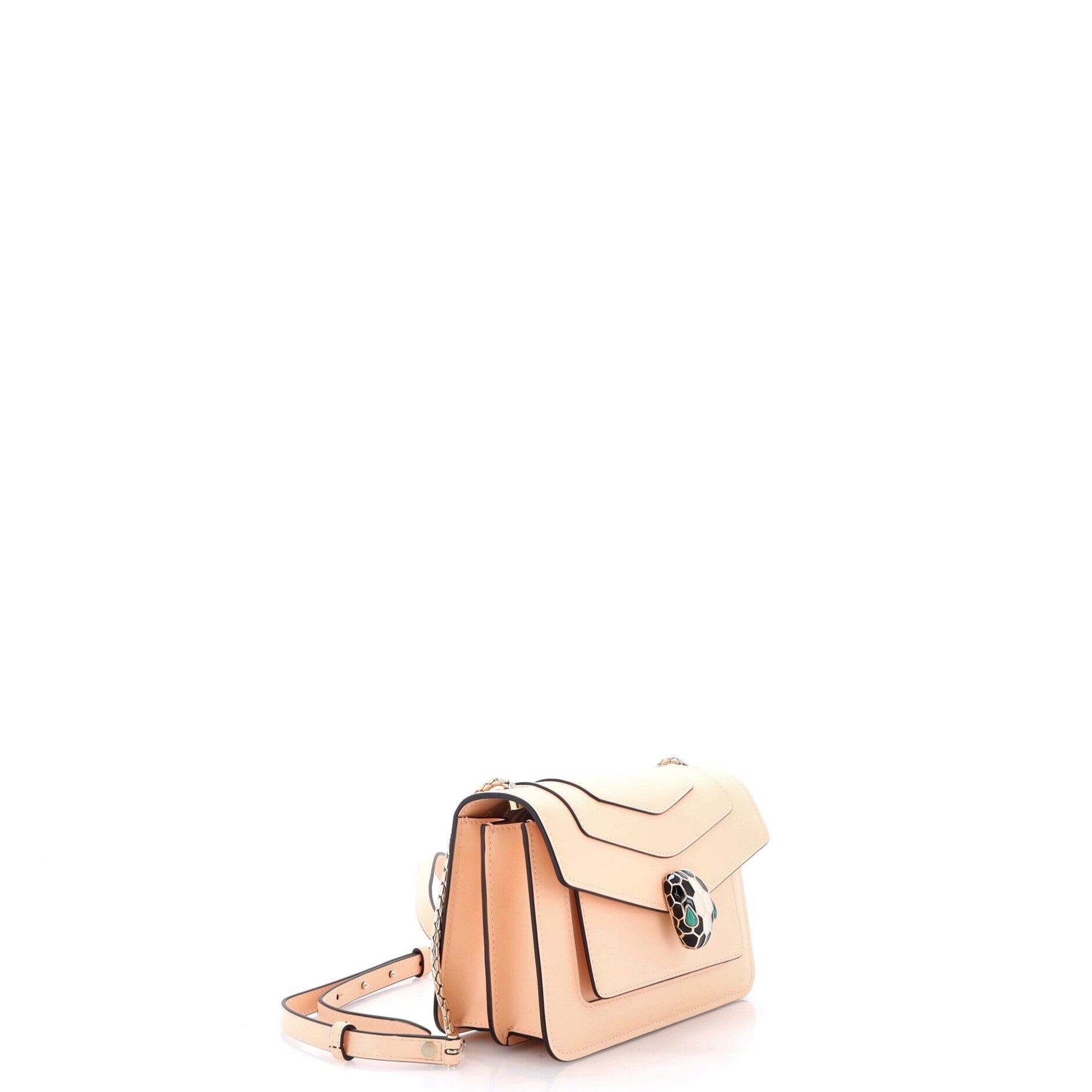 Serpenti Forever Shoulder Bag Leather Mini, Alternate, color, White