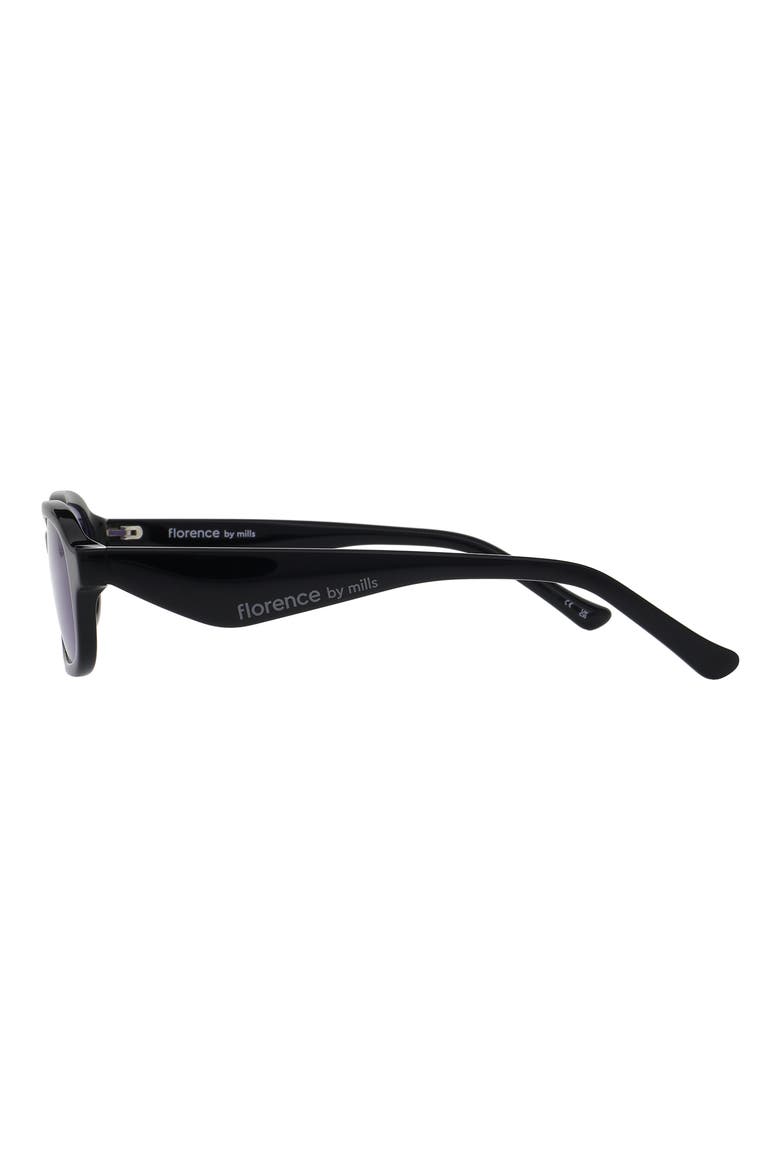 49mm Rectangular Sunglasses, Alternate, color, GLOSS BLACK