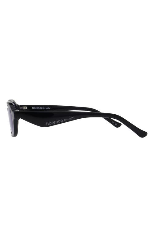 Florence By Mills 49mm Rectangular Sunglasses In Black
