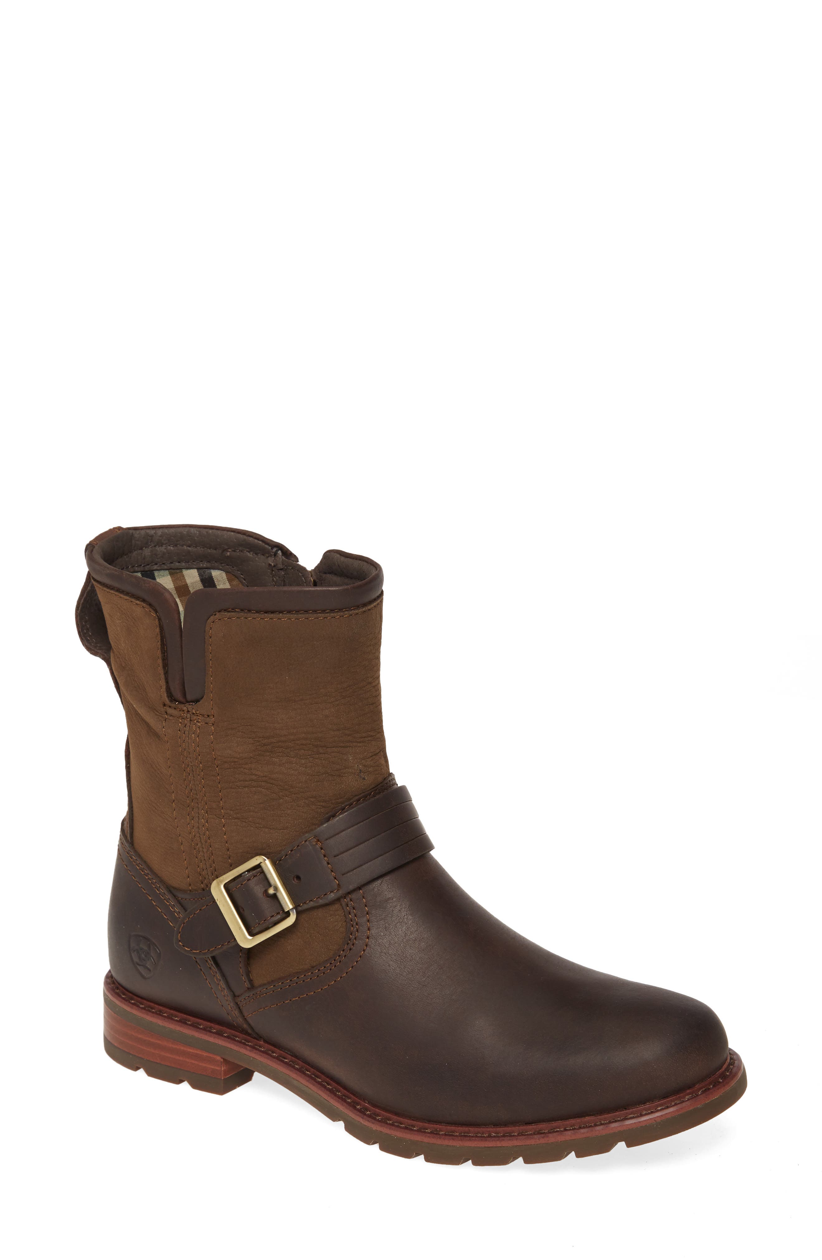 Savannah Waterproof Bootie, Main, color, CHOCOLATE/ WILLOW