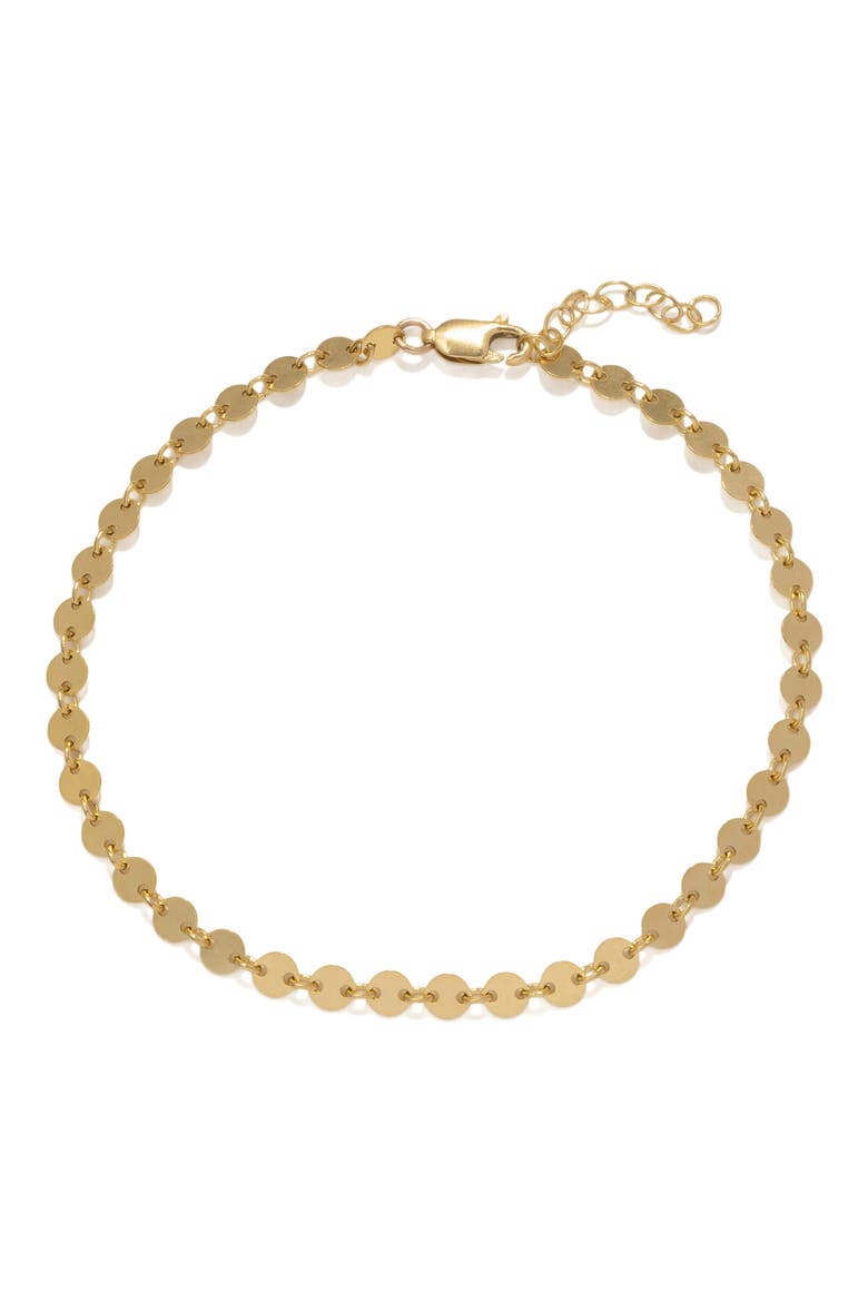Poppy Chain Anklet, Main, color, GOLD FILLED