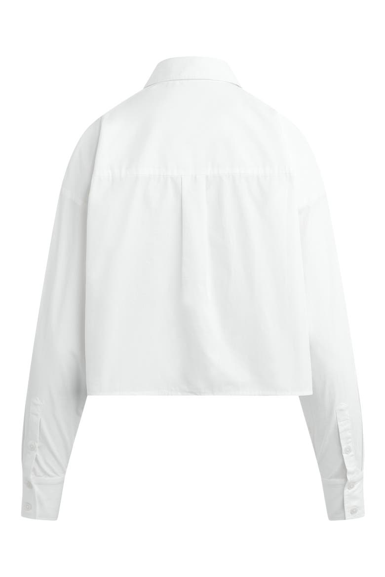 The Next Chapter Cropped Button-Down Shirt, Alternate, color, WHITE