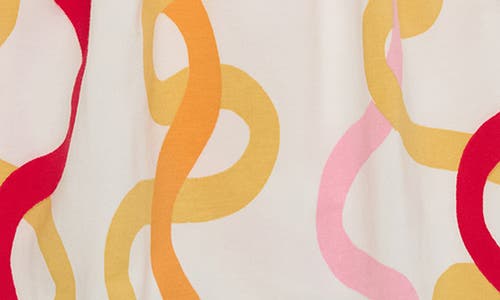 Tiny Tribe Wiggle Print Cotton Skirted Bodysuit In White