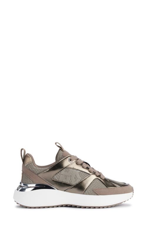 Dkny Zofi Platform Wedge Sneaker In Ash
