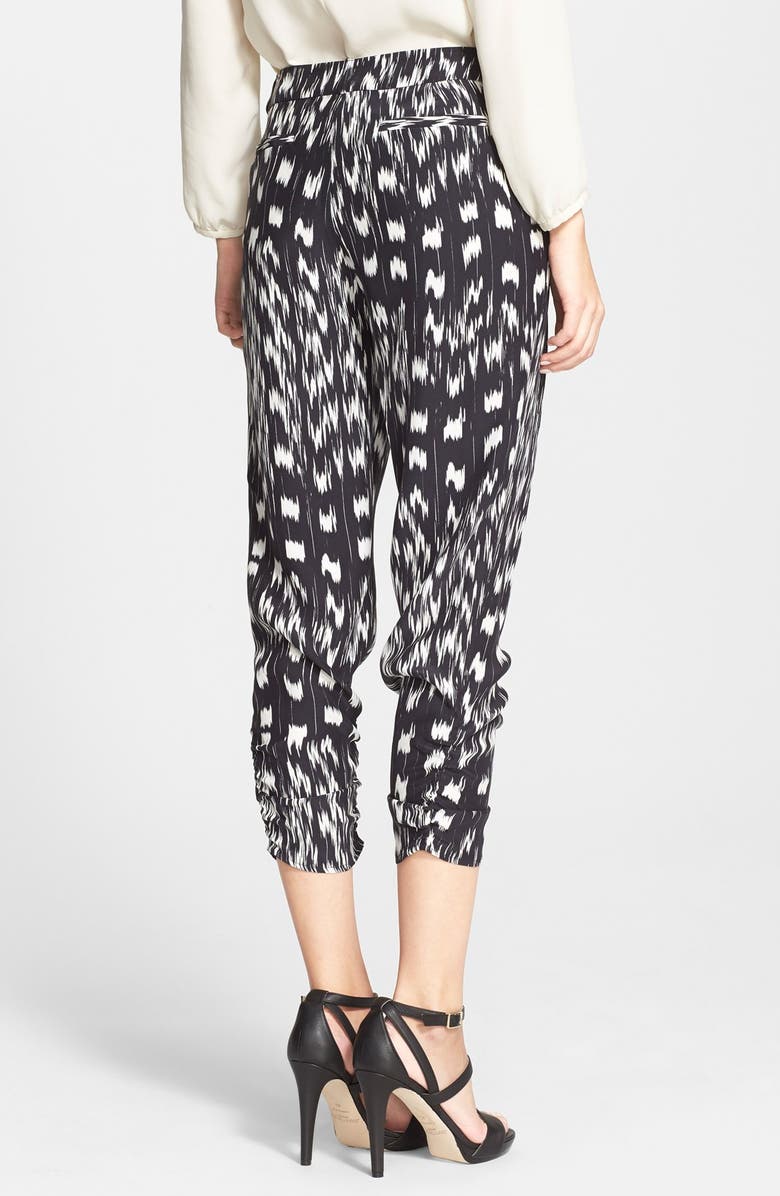 Parker 'Devlin' Print Crop Silk Pants, Alternate, color,