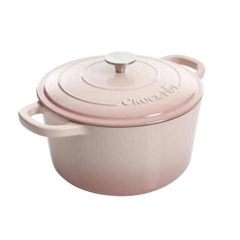 Artisan 7-Quart Round Enameled Cast Iron Dutch Oven with Lid