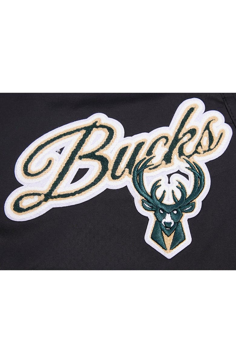 PRO STANDARD Women's Pro Standard Black Milwaukee Bucks Script Woven Shorts, Alternate, color, Black