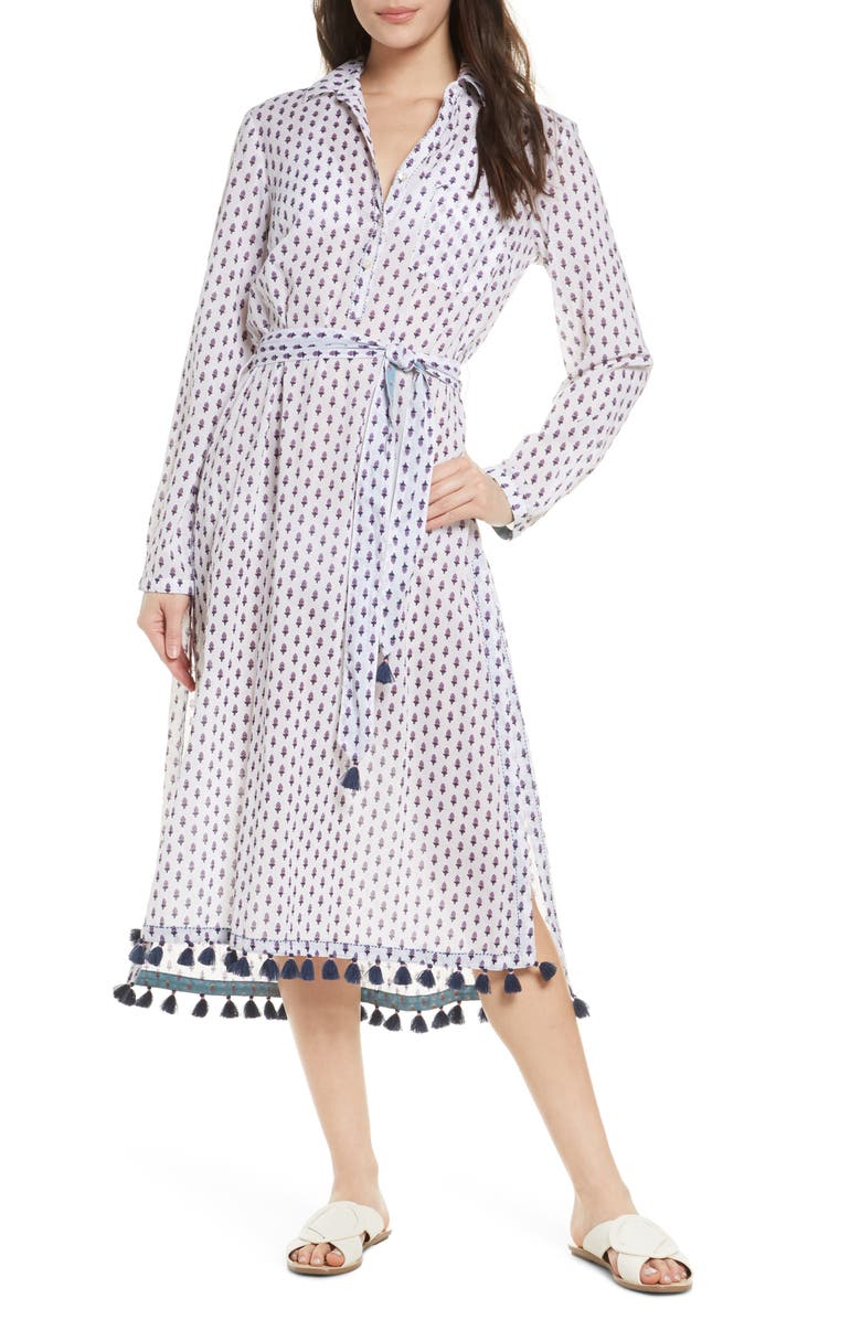 Roller Rabbit Pema Denae Kurta Cover-Up Shirtdress, Main, color,