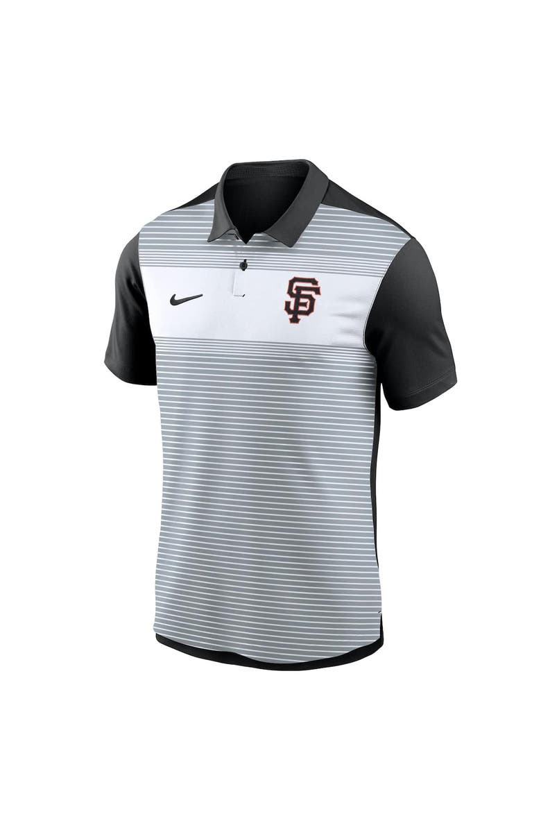 Nike Men's Nike White/Black San Francisco Giants Vapor Striped Performance Polo, Alternate, color, White