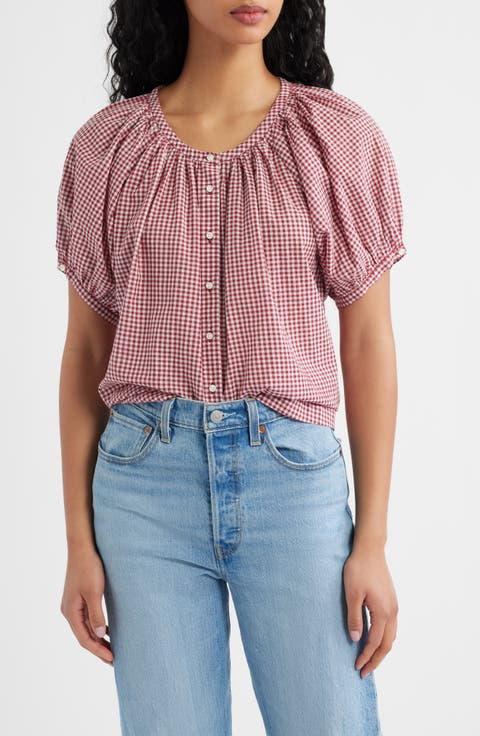 June Organic Cotton Gingham Top