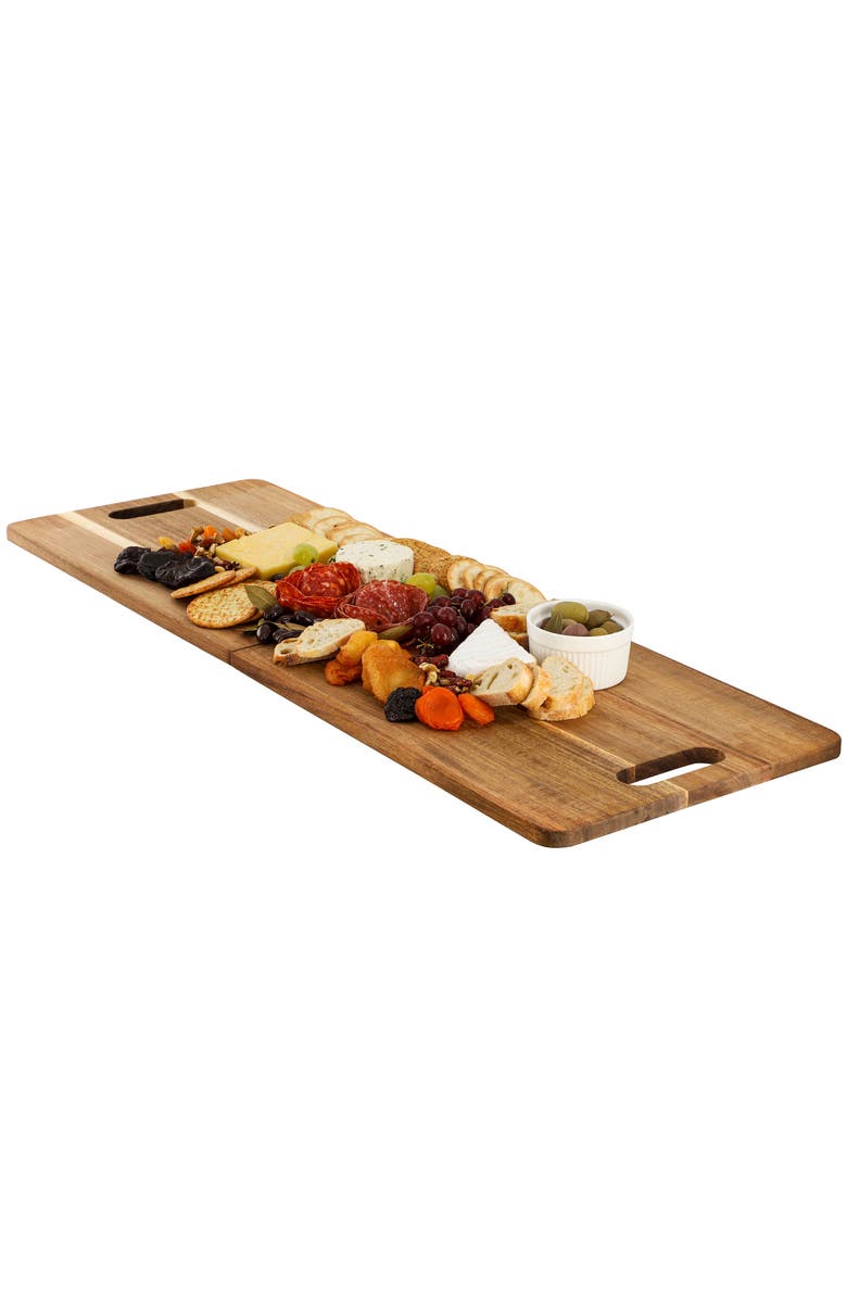 Megachef 33 x 12 Inch Acacia Wood Folding Charcuterie Serving Board, Main, color, Acacia
