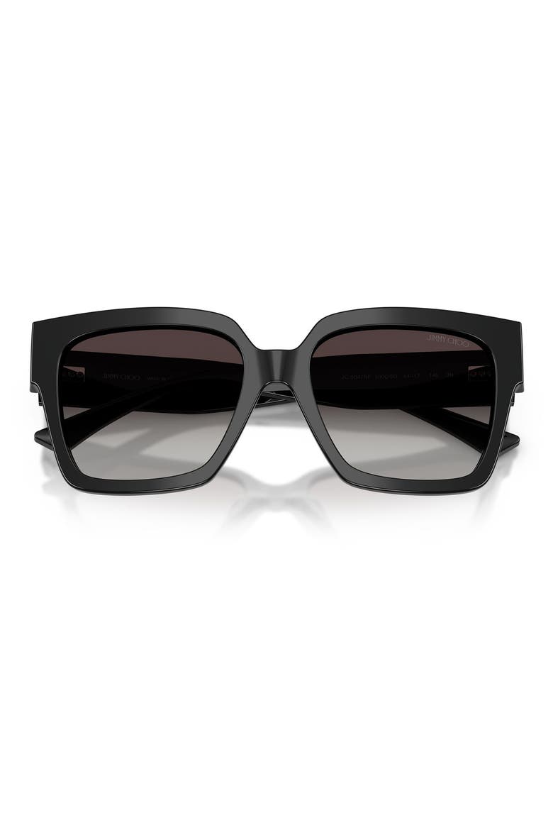 54mm Gradient Square Sunglasses, Main, color, BLACK / GRADIENT GRAY
