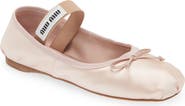 Miu Miu Logo Strap Ballet Flat