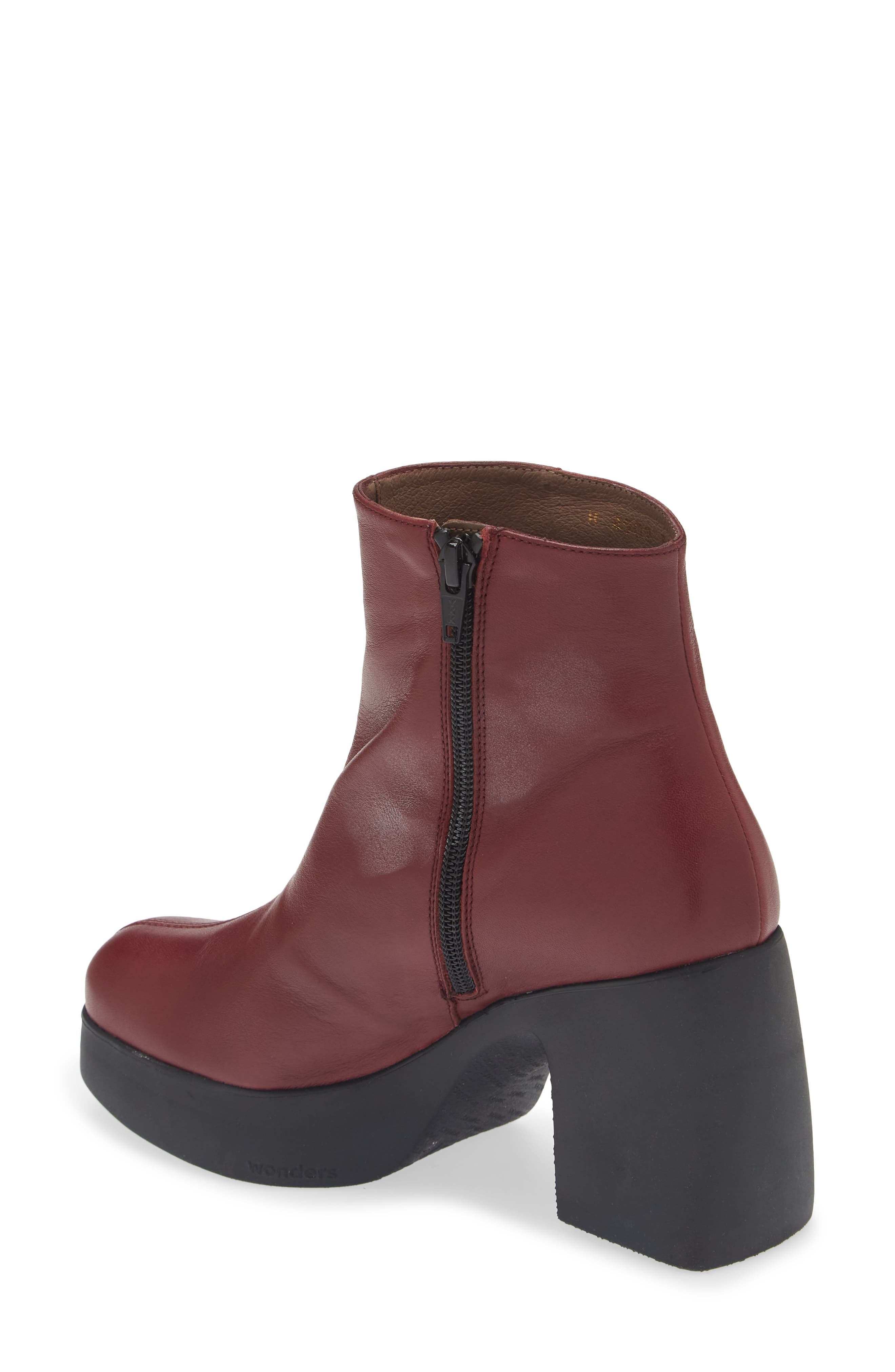 Wonders Lightweight Fashion Suede Boot, Alternate, color, Burgundy Leather